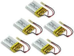 YUNIQUE GREEN-CLEAN 5ks nabíjateľná Lipo batéria (3,7V, 150mAh Lipo) pre Rc Helicopter Syma S107 S107G