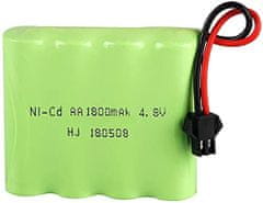 YUNIQUE GREEN-CLEAN 1-dielna nabíjateľná batéria 4.8V Ni-CD 1800mAh pre diaľkové ovládanie auta