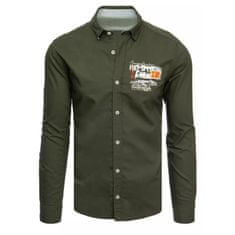 Dstreet Pánska košeľa TEAM khaki dx2279 XXL