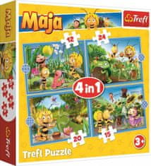 Puzzle: Včelka Mája: Dobrodružství 4v1 (12,15,20,24 dílků)