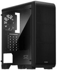 Zalman case miditower S2, ATX/mATX/Mini-ITX, bez zdroja, USB3.0, čierna