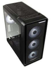 Zalman skriňa M3 Plus RGB / Mini tower / Micro ATX / USB 3.0 / 2x USB 2.0 / RGB / priehľadná bočnica