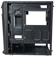 Zalman case miditower Z1 Plus, bez zdroja, ATX, 3x 120mm ventilátor, 1x USB 2.0, 2x USB 3.0, priehľadná bočnica, čierna