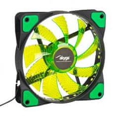 Akyga Ventilátor 12cm LED zelený