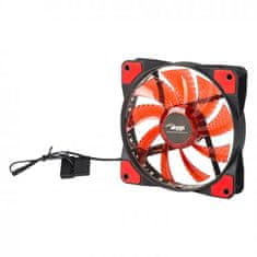 Akyga Ventilátor 120mm MOLEX 4 LED, červená