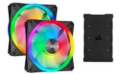 Corsair ventilátor QL Series QL140 RGB LED, 2x 140mm, 26dBA, Lighting Node CORE