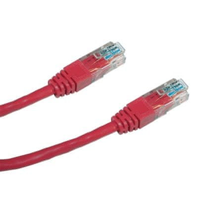 DATACOM patch cord UTP cat5e 2M červený