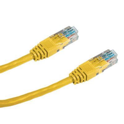 DATACOM Patch cord UTP CAT6 0,25m žltý