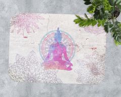 COLORAY.SK Podložka pod kolieskovú stoličku Buddha v spoločnosti mandaly 120x90 cm 15 cm