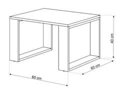 Homlando Konferenčný stolík LUCA 60x60 cm dub artisan