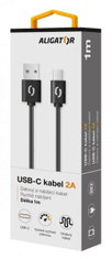 Aligator Dátový kábel 2A, USB-C čierny