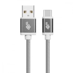 TB Cable USB - USB C 1.5 m šedá tape