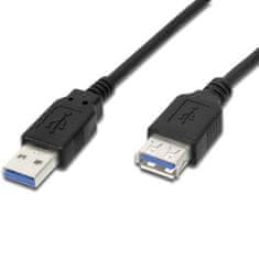 PremiumCord Predlžovací kábel USB 3.0 AA, M/F,5m