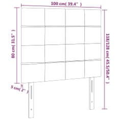 Vidaxl Čelo postele s LED čierne 100x5x118/128 cm umelá koža