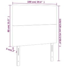 Vidaxl Čelá postele 2 ks biele 100x5x78/88 cm umelá koža