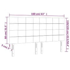 shumee Čelo postele s LED čierne 160x5x118/128 cm látka