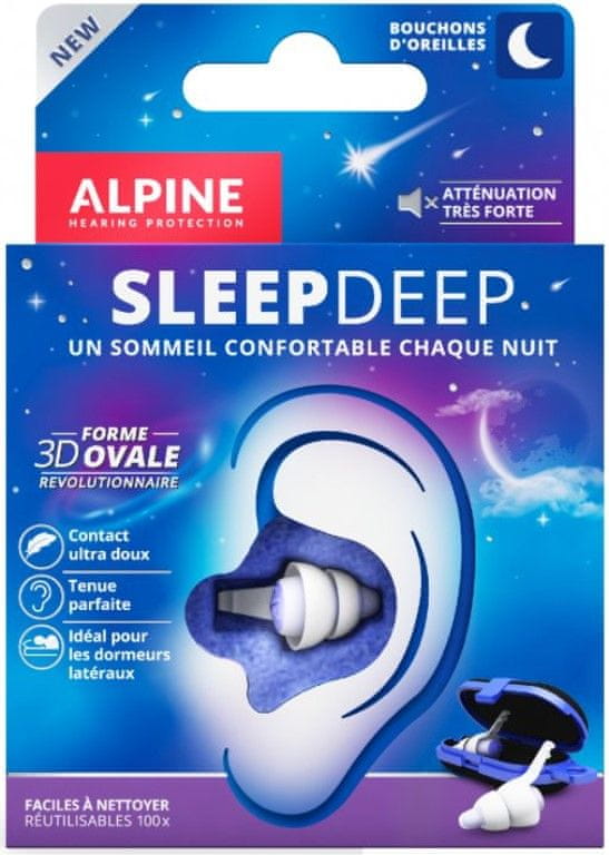 ALPINE Hearing SleepDeep, štuple do uší na spanie