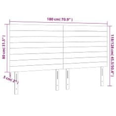 Vidaxl Čelo postele s LED tmavomodré 180x5x118/128 cm zamat