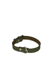 Palkar Obojok z velúrovej kože pre psov 20 cm x 12 mm vojenská