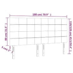 Vidaxl Čelo postele s LED tmavozelené 180x5x118/128 cm zamat