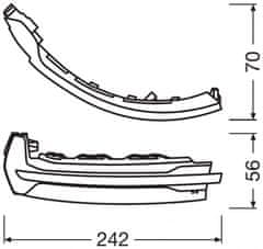 Osram OSRAM LEDRiving dynamický LED smerovač do zrkadla AUDI A3 8V - White Edition LEDDMI 8V0 WT