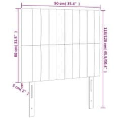 Vidaxl Čelá postele 2 ks bledosivé 90x5x78/88 cm látka