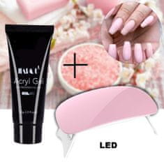 Mormark Kompletná súprava na úpravu gélových nechtov s LED lampou | POLY GEL SET 