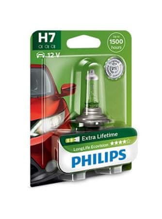 Philips Autožiarovka H7 12972LLECOB1, LongLife EcoVision, 1 ks v balení