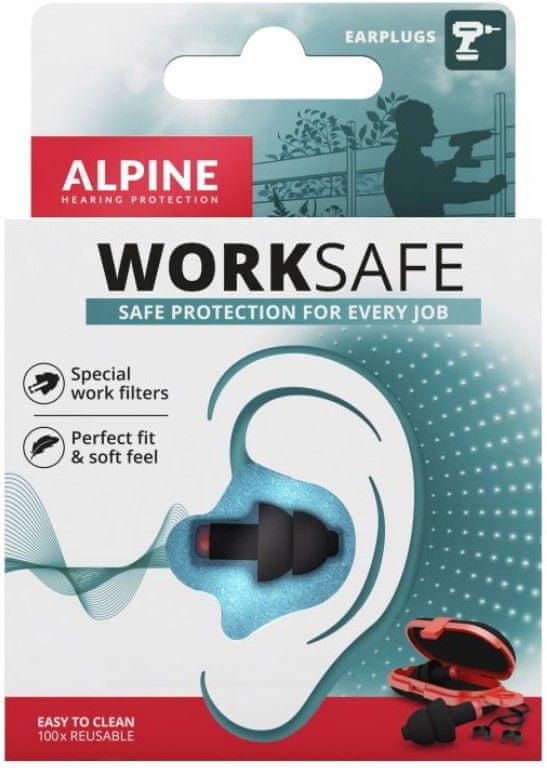 ALPINE Hearing WorkSafe, štuple do uší do hlučného pracovného prostredia