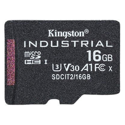 Kingston Industrial/micro SDHC/16GB/100MBps/UHS-I U3 / Class 10