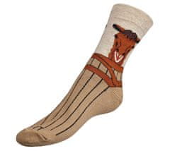 Ponožky Kôň - 35-38 - hnedá
