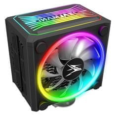 Zalman chladič CPU CNPS16X Black / 120 mm ventilátor / 4 heatpipe / RGB / PWM / 165 mm výška / čierny