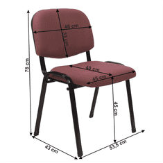 KONDELA Kancelárska stolička, červenohnedá, ISO 2 NEW