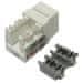 XtendLan Keystone jack RJ45, narážacie, CAT 6, UTP, biely, 90 st., narážanie zhora