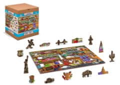 Wooden city Drevené puzzle Sladké dobrodružstvo 2v1, 200 dielikov EKO