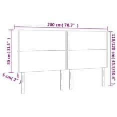 Vidaxl Čelá postele 4 ks modrý 100x5x78/88 cm látka