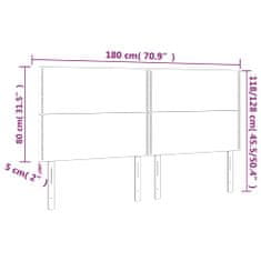 Vidaxl Čelá postele 4 ks tmavomodrá 90x5x78/88 cm zamat