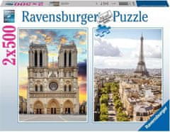Ravensburger Puzzle Návšteva Paríža 2x500 dielikov