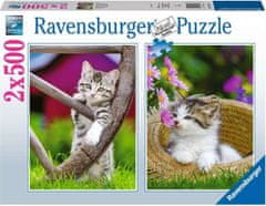 Ravensburger Puzzle Mačiatka na vidieku 2x500 dielikov