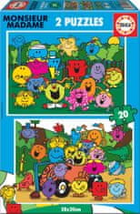 EDUCA Puzzle Monsieur Madame 2x20 dielikov