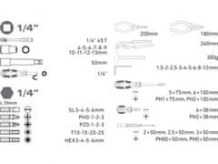 Extol Craft Súprava náradia 57ks, 1/4", CrV