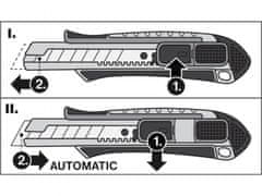 Fortum Nôž ulamovací s výstuhou, 18mm, Auto-lock