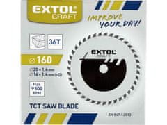 Extol Craft Kotúč pílový s SK plátky, O 160x2,4x20mm, 36T