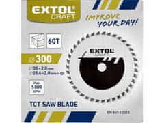 Extol Craft Kotúč pílový s SK plátky, O 300x3,0x30mm, 60T