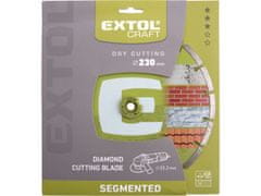Extol Craft Kotúč diamantový rezný segmentový - suché rezanie, O 230x22,2x2,8mm