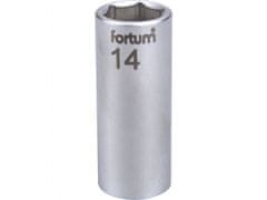 Fortum Hlavica nástrčná predĺžená 1/4", 14mm, L 50mm