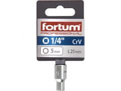 Fortum Hlavica nástrčná 1/4", 5mm, L 25mm