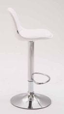 BHM Germany Barová stolička Kiel (SET 2 ks), syntetická koža, biela