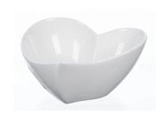 eoshop Miska HEART srdce porcelánová biela 12x12x6cm