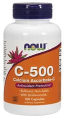 NOW Foods Buffered Vitamín C-500, PH neutrálny Vitamín C, 100 kapsúl